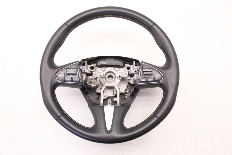 2016 2017 INFINITI Q50 MULTIFUNCTION STEERING WHEEL NON HEATED W/O PRE CRASH