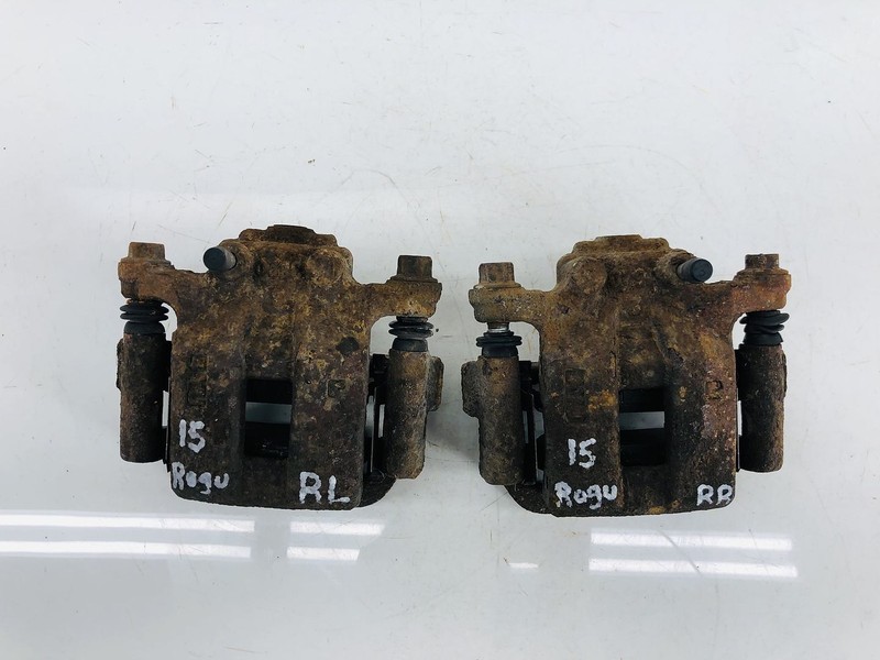 08-15 NISSAN ROGUE SELECT AWD REAR RIGHT & LEFT SIDE ABS BRAKE CALIPER SET OEM