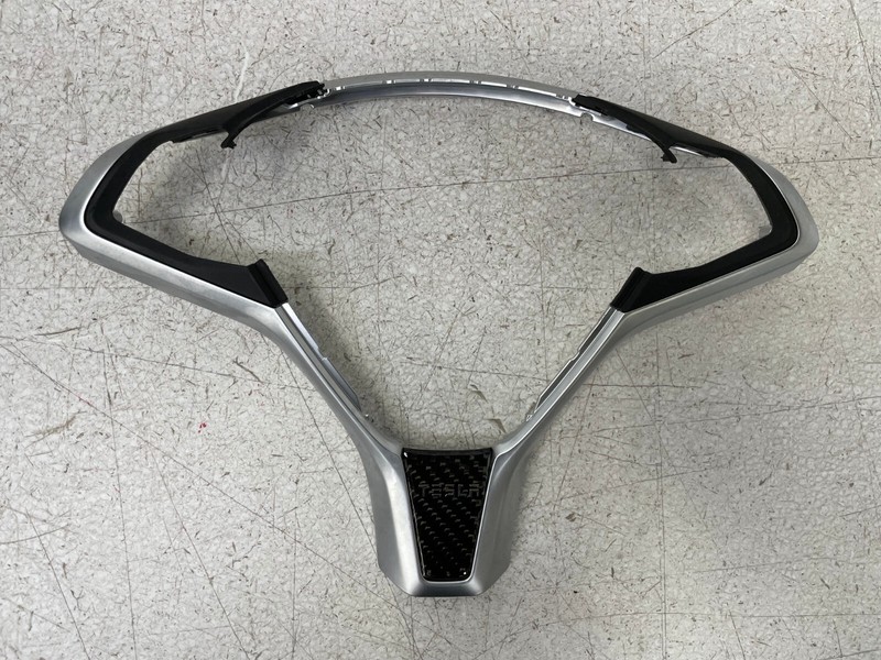 12-20 Tesla Model X Model S Steering Wheel Surround Trim Bezel Molding OEM BTP1