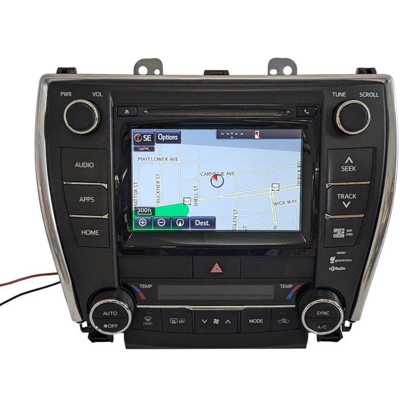 15-16 Toyota Camry Gracenote HD Radio Navigation Display Screen AC Climate OEM