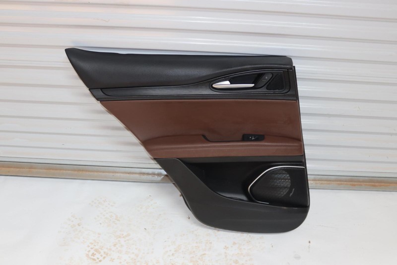 2018-2021 ALFA ROMEO STELVIO REAR LEFT DOOR PANEL TRIM COVER BLACK BROWN OEM