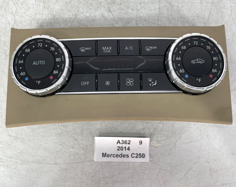 ✅ 2012-2014 OEM Mercedes W204 C250 AC Heater Climate Control Switch W/ Trim