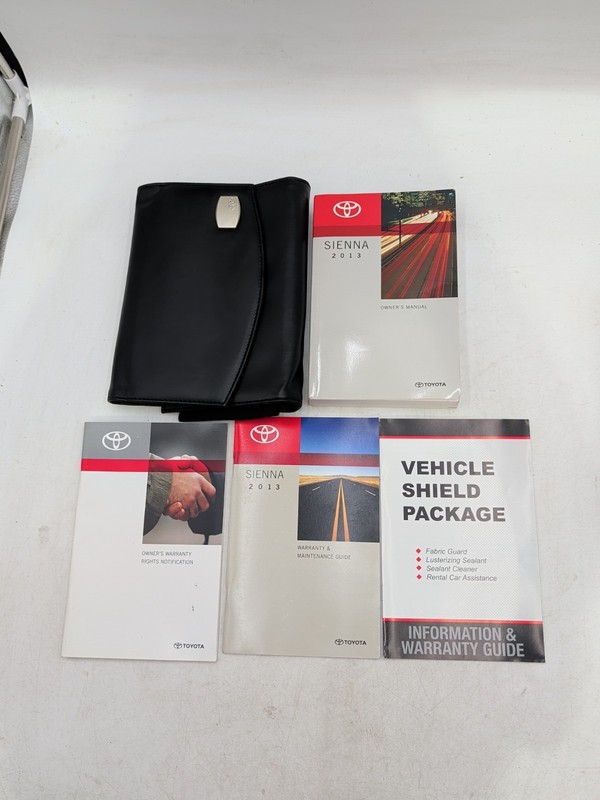 2013 Toyota Sienna Owners Manual With & Warranty Guide & Case