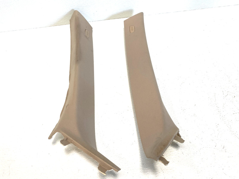 11 12 13 BMW 535i 550i F10 BEIGE FRONT A PILLAR PANEL COVER TRIM SET OF 2 #A0.16