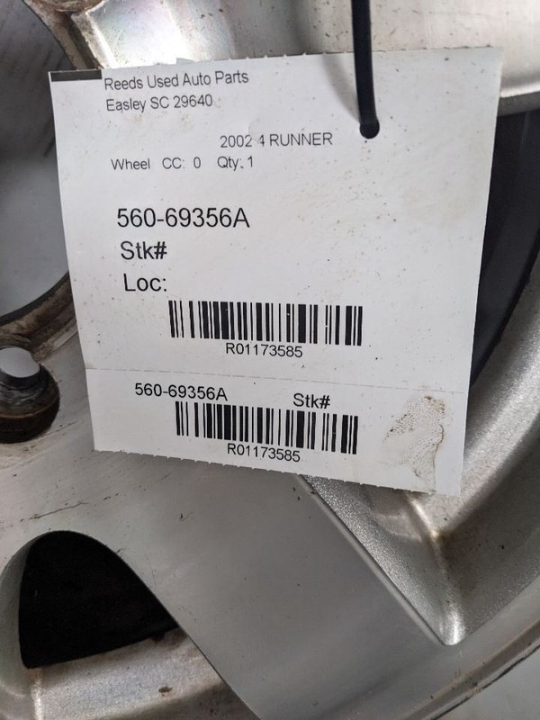 Wheel 16x7 Alloy 6 Spoke Chou Seiki Manufacturer Fits 96-02 4 RUNNER 1173585