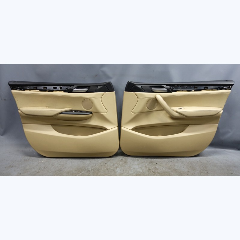 2011-2014 BMW F25 X3 SAV Early Front Interior Door Panels Beige Leather OEM