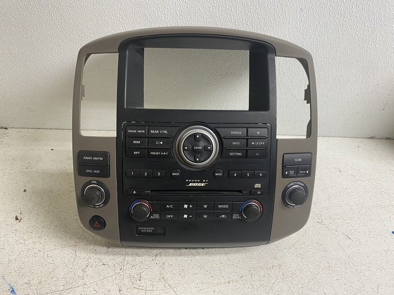 2008-2012 Nissan Pathfinder Bose Radio NON-NAV HVAC Bezel Face Panel Cover Head