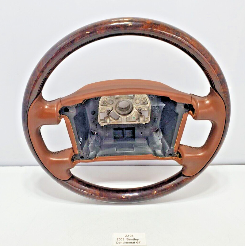 ✅ 03-12 OEM Bentley Continental GT GTC Flying Spur Driver Steering Wheel Wood