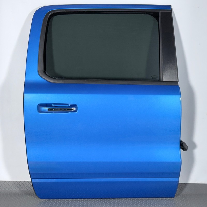 ✅ 2019-25 RAM 1500 5th Gen. OEM COMPLETE DOOR REAR RIGHT BLUE PBJ PASSENGER SIDE