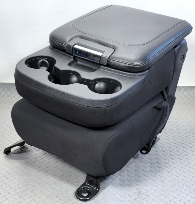 ✅ 13-24 RAM 1500-3500 QUAD CAB FRONT CENTER CLOTH JUMP SEAT BLACK 2 USB ARM REST