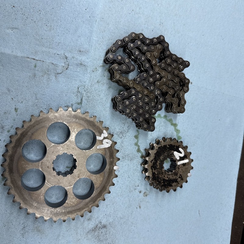 1973 Arctic Cat Puma Vintage Snowmobile Chain Case Sprockets And Chain