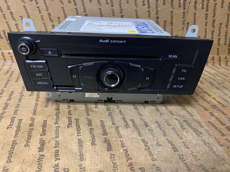 2009-2010 Audi Q5 Radio Stereo Concert 8T1 035 186 S 2 DIN Disc CD Player Oem