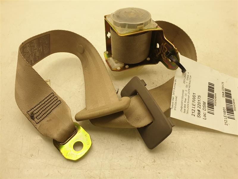 2001 LEXUS LS430 REAR CENTER MOUNTED SEAT BELT ASSEMBLY