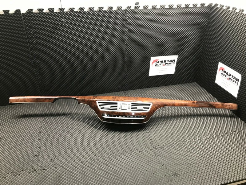 2010-2013 MERCEDES S550 W221 DASH CENTER VENT WOOD TRIM CLOCK SWITH PANEL OEM