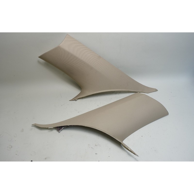 2004-2010 BMW E63 6-Series Coupe Interior C- Pillar Column Covers Cream Beige OE