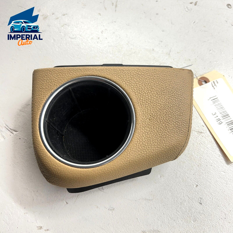 PORSCHE PANAMERA 2010 - 2016 FRONT CENTER CONSOLE CUP HOLDER LEATHER BEIGE OEM