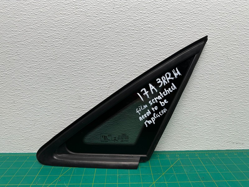 17-20 Audi A3 S3 Sedan REAR RIGHT SIDE QUARTER PANEL WINDOW GLASS OEM