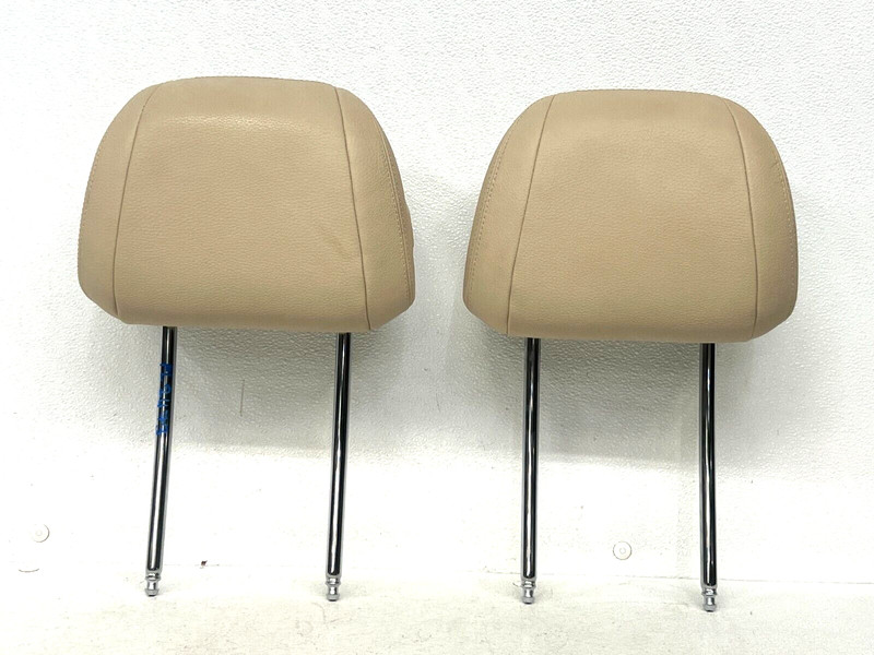 ⭐2014-2018 BMW X5 FRONT RIGHT PASS LEFT DRIVERS SIDE HEADREST BEIGE OEM LOT2473