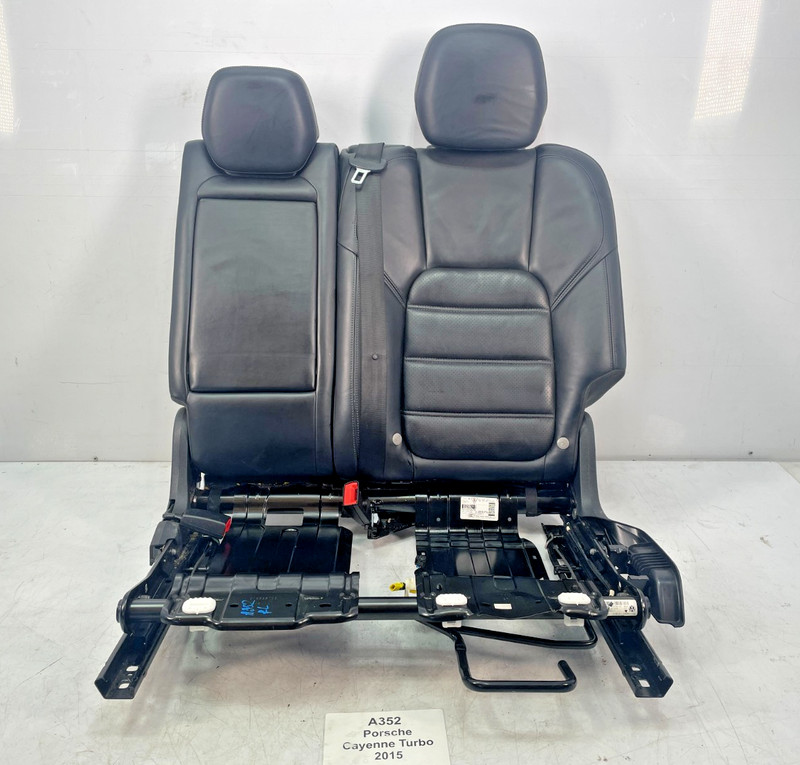 ✅13-18 OEM Porsche Cayenne Turbo 958 Rear Left Driver Seat Cushion Leather Black