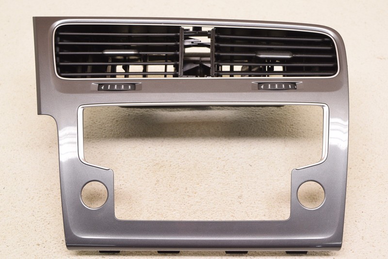 MK7 VW Golf Alltrack Radio Trim Center HVAC Vents Trim Magnesium Grey Oem 17-19