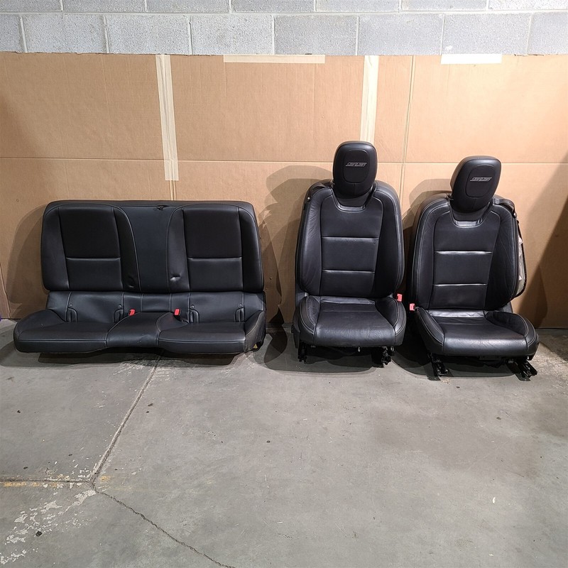 10-15 Camaro Ss Coupe Seats Front & Rear Set Black Leather Power Aa7458