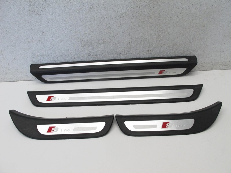 09-17 AUDI 8R Q5 S LINE DOOR SILL PANEL SCUFF PLATE FRONT REAR LEFT RIGHT OEM 01