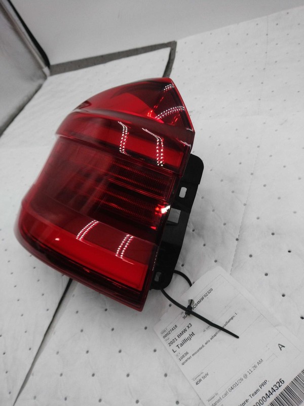 2021 BMW X3 Left Tail Light Assembly Black - Used, Light Chips, 97K Miles