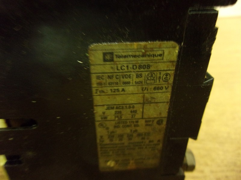 Telemecanique LC1 D808 Contactor *FREE SHIPPING*