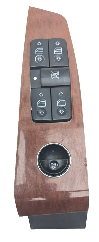 03-06 Mercedes W220 S430 Left Driver Side Master Window Switch Trim Wood
