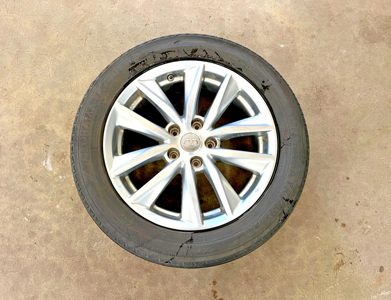 ⭐2014-2017 INFINITI Q50 17'' WHEEL RIM W/TIRE 225/55R17 17X7 1/2 J OEM LOT2571