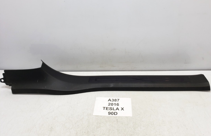 ✅ 16-20 OEM Tesla Model X Front Left Driver Side Lower Sill Scuff Plate Black