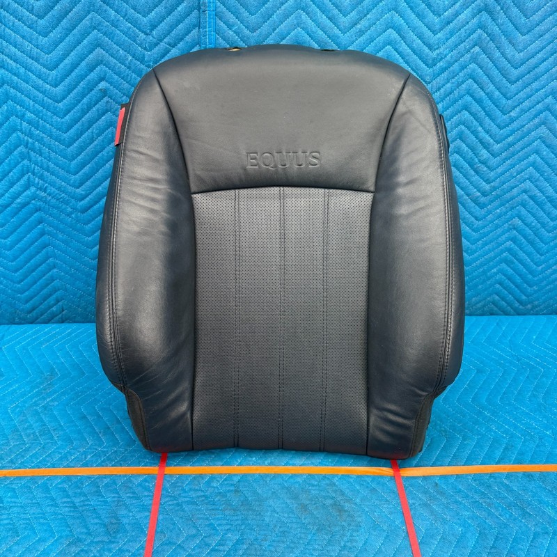 2011–2013 Hyundai Equus Front Right Seat Backrest Assembly Black (RY) Leathe OEM