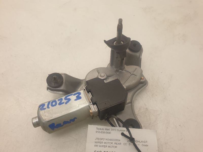 01-07 TOYOTA HIGHLANDER 3.3L REAR WIPER MOTOR ASSEMBLY