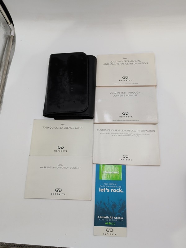 2019 Infiniti Q50 Owners Manual With Navigation System And Guides With Case