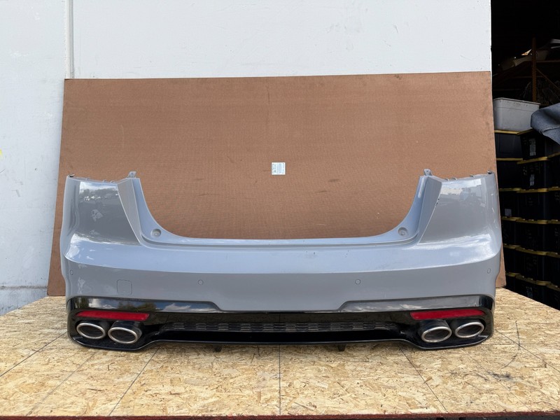 KIA STINGER 2018-2023 OEM REAR BUMPER COVER WITH TIPS AND SENSORS (SILVER)