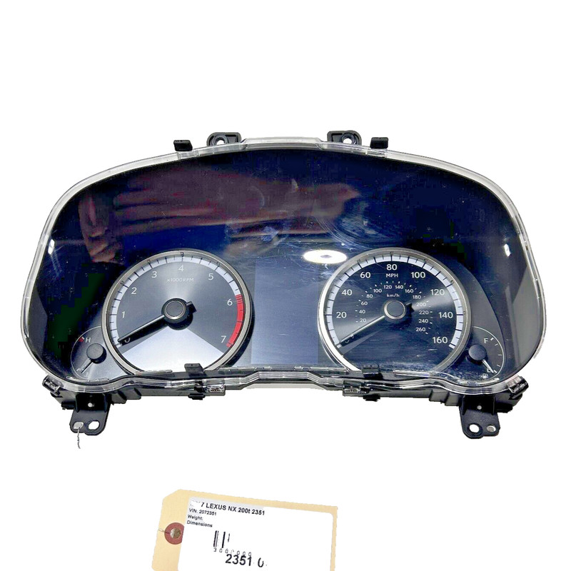 16-17 LEXUS NX200T F SPORT DASH INSTRUMENT CLUSTER GAUGE SPEEDOMETER 57K MIL OEM