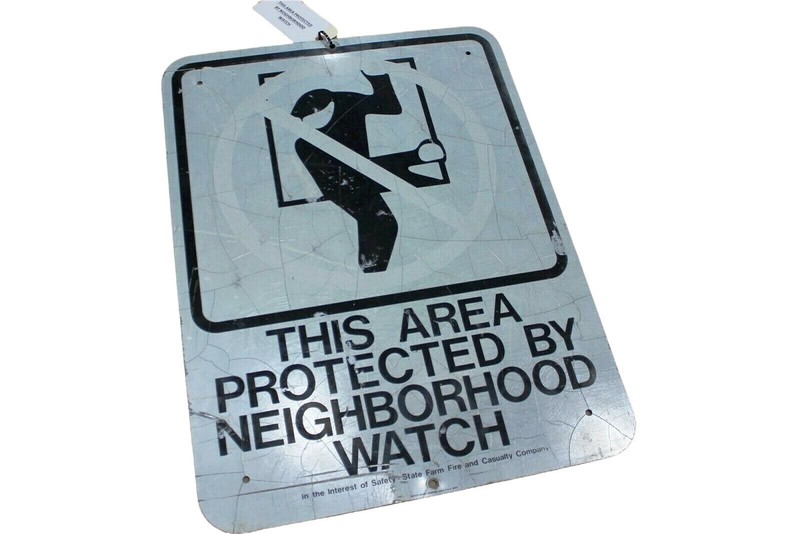 Authentic Road Sign PROTECTED BY NEIGHBORHOOD WATCH Real Street