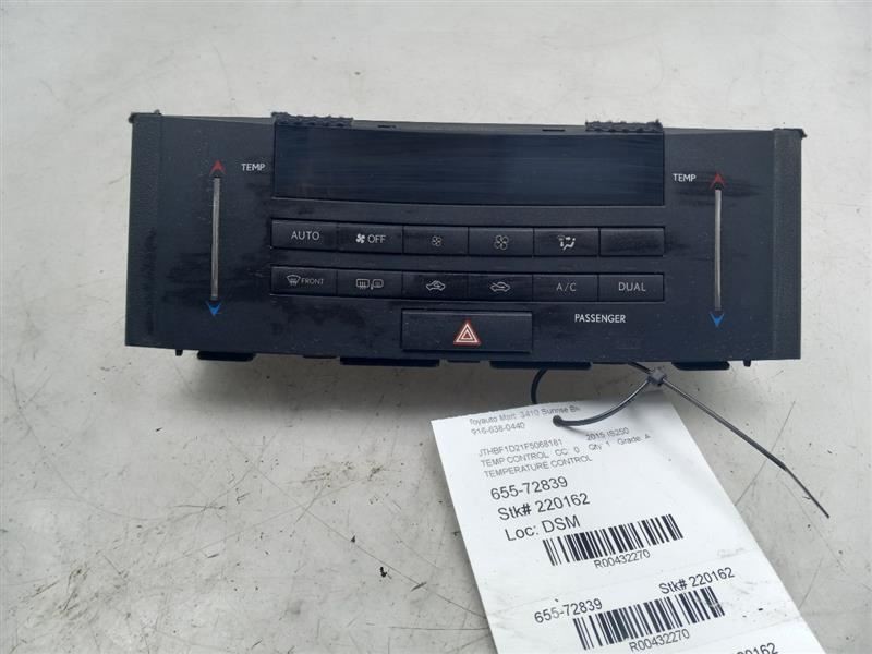 14-15 LEXUS IS250 2.5L TEMPERATURE CONTROL SWITCH
