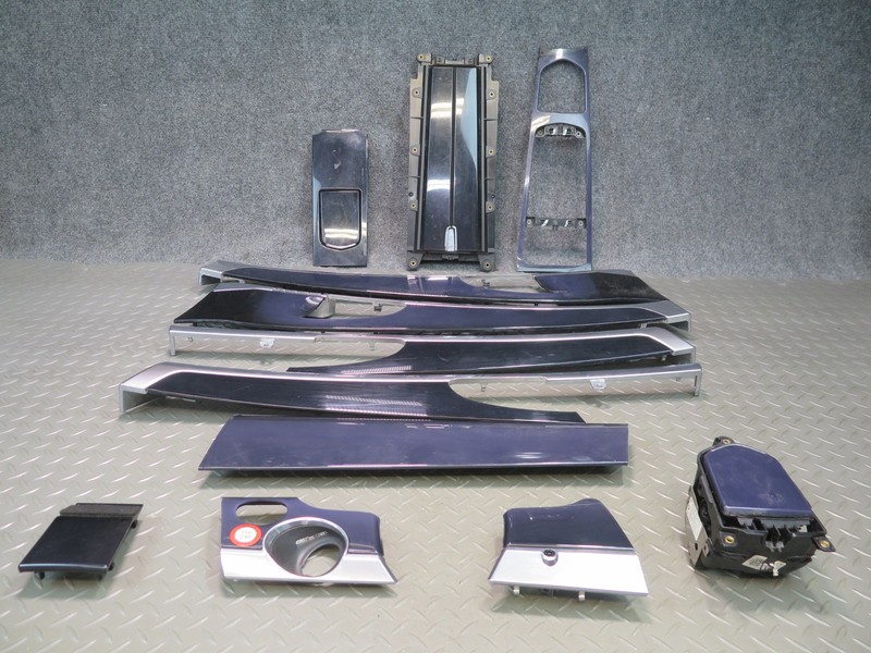 10-16 PORSCHE PANAMERA 970 DASH CONSOLE FRONT & REAR DOOR PANEL TRIM SET OF 12
