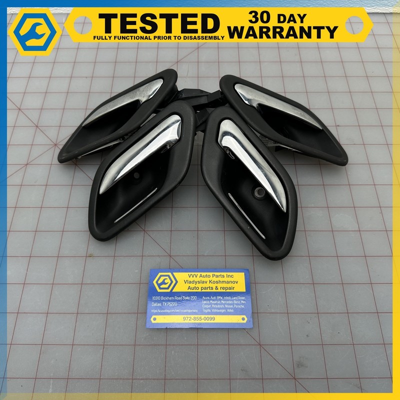 99-01 BMW E38 7-series ILLUMINATED CHROME INTERIOR DOOR HANDLE SET OEM