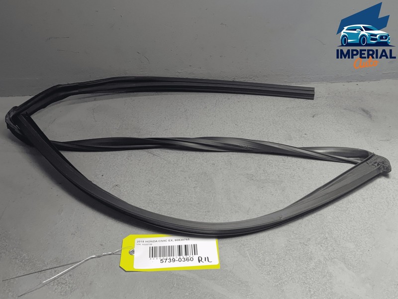Honda Civic 2018-2020 Rear Driver Door Window Run Channel Weatherstrip Seal OEM