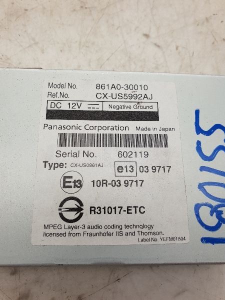 06 07 08 09 10 11 Lexus GS300 Multimedia Interface 861A0-30010