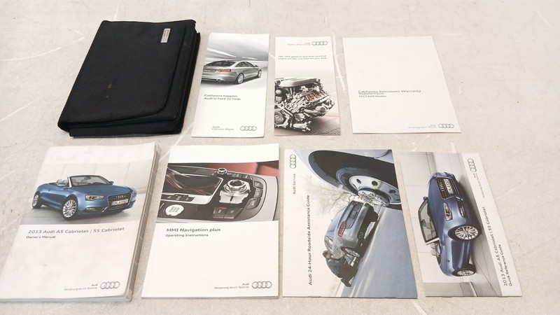 2013 AUDI 8T A5 CONVERTIBLE OWNERS MANUAL CASE WALLET HANDBOOK FOLDER OEM 081925