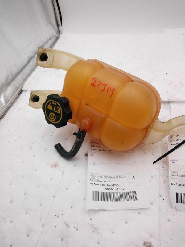 2019 Cadillac CT6 Engine Coolant Reservoir OEM Black 3.6L 42K Miles