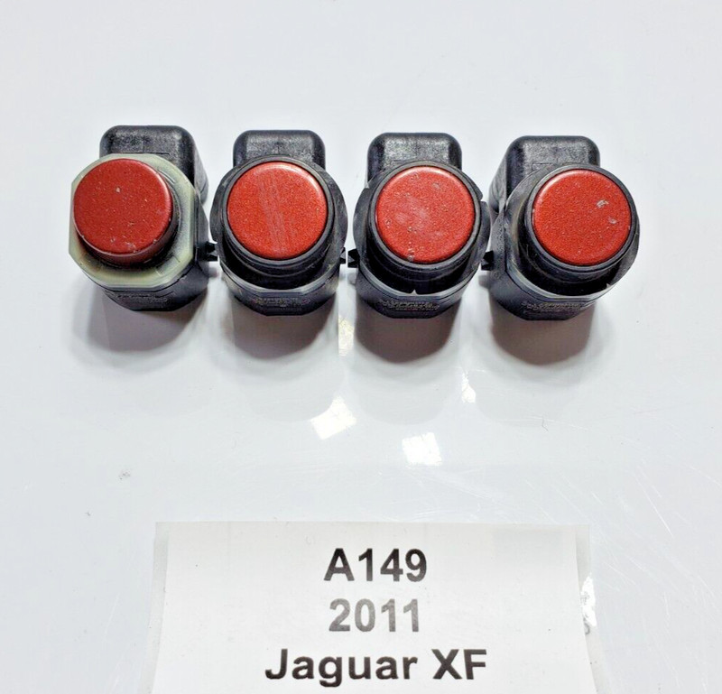 ✅ 07-15 OEM Jaguar XF XFR Front Bumper Parking Aid Sensor Red Claret SET Of 4