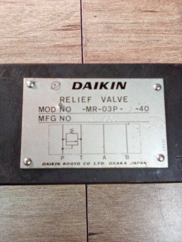 DAIKIN MR-03P-3-40 Pressure Relief Valve
