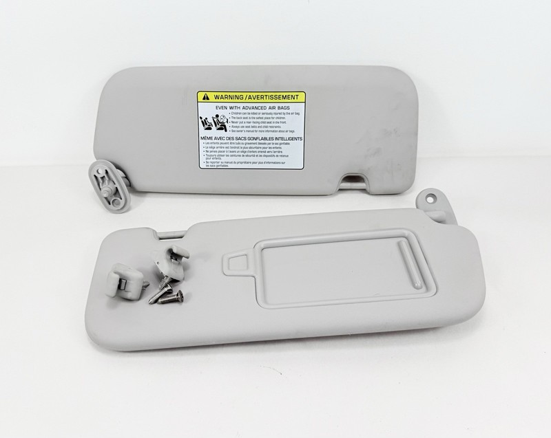 2014-2018 Kia Forte Sun Visor w/ Vanity Mirror Pair Left & Right Set *Gray OEM