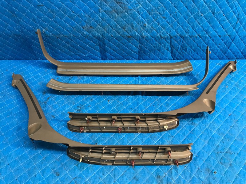 1990-94 LEXUS LS400 FRONT REAR LEFT RIGHT DOOR SILL SCUFF PLATES SET BROWN