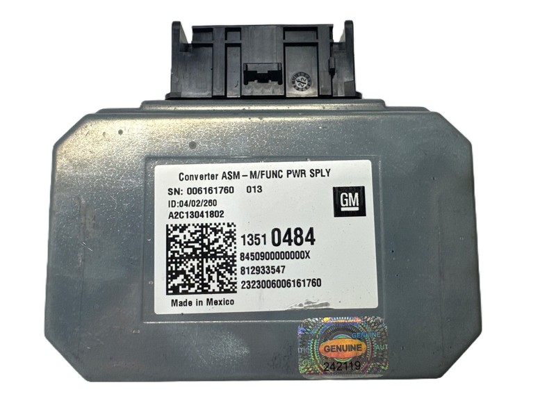 2019-2024 Cadillac XT4 Premium Power Supply Converter Multifunction 13510484
