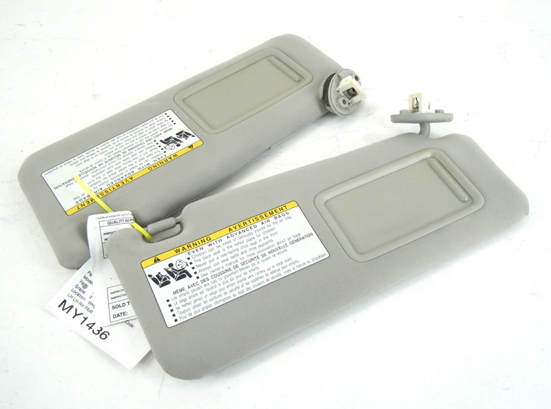 2007-2009 Lexus IS250 Sun Shade Visor Pair Left Right Illuminated OEM